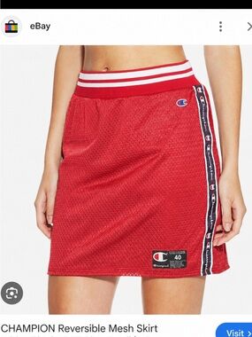 NWT Champion Red Mesh Skirt - M